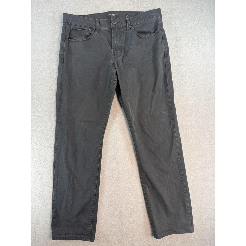 Lucky‎ Brand 121 Jeans Mens 34x30 Dark Wash Black Slim Straight Denim Casual